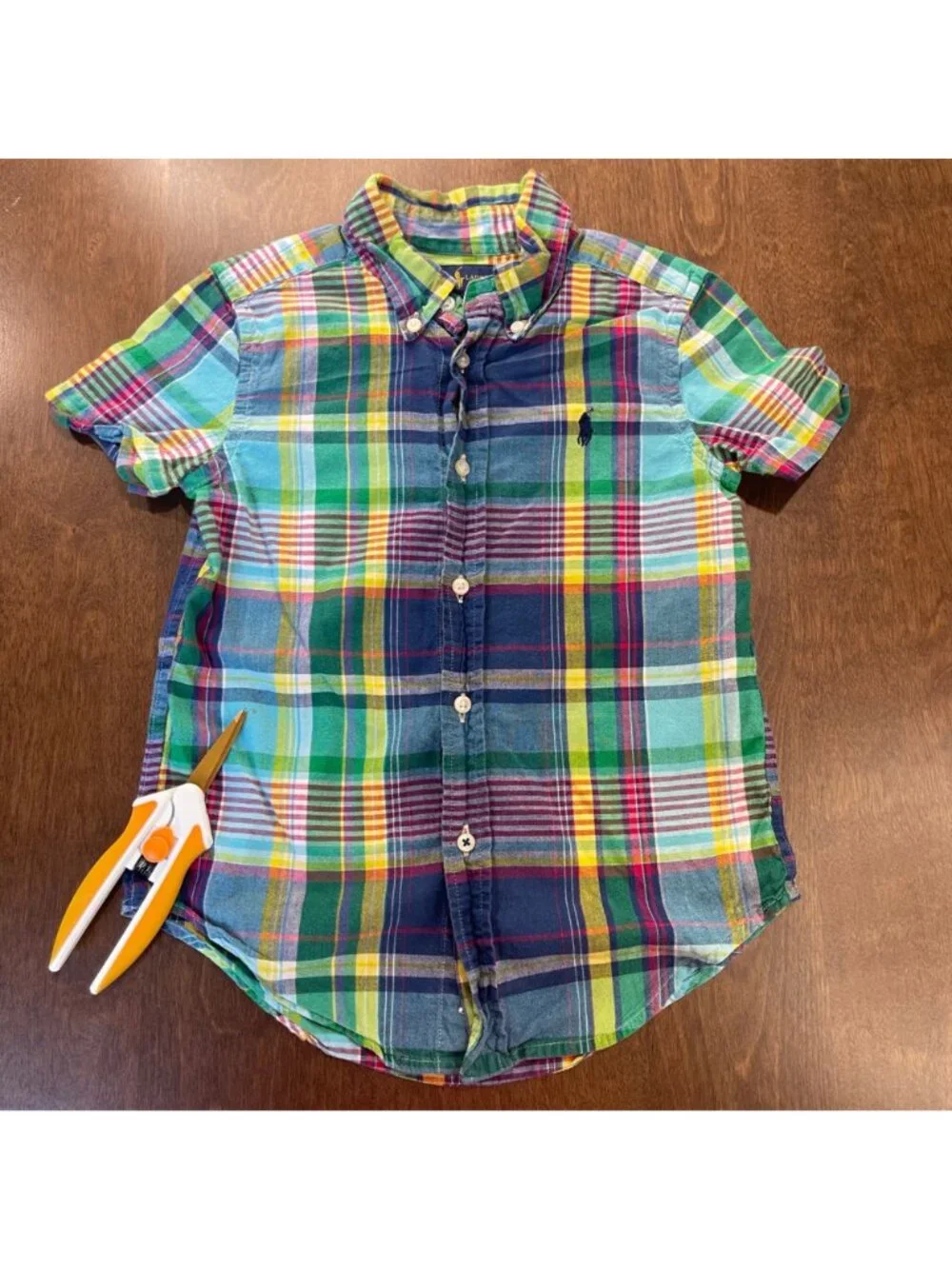 Ralph Lauren and Janie and Jack Short Sleeve Shirt Lot of 2 Boys Size 4 Cotton